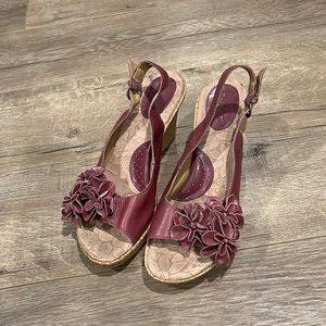 Born on Concept Leather Wedges, Size 8